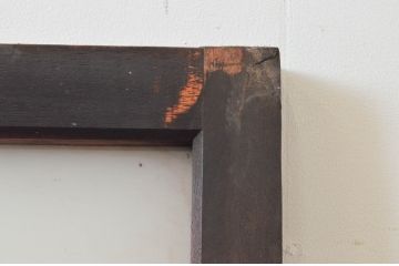 アンティーク建具　どこか懐かしさを感じる幅狭ガラス扉1枚(ドア、ガラス戸)(R-074187)
