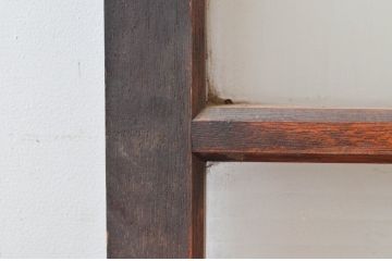 アンティーク建具　どこか懐かしさを感じる幅狭ガラス扉1枚(ドア、ガラス戸)(R-074187)
