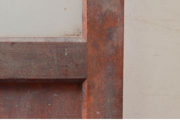 アンティーク建具　どこか懐かしさを感じる幅狭ガラス扉1枚(ドア、ガラス戸)(R-074187)