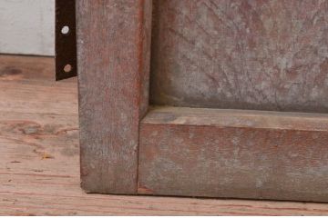 アンティーク建具　どこか懐かしさを感じる幅狭ガラス扉1枚(ドア、ガラス戸)(R-074187)