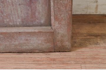 アンティーク建具　どこか懐かしさを感じる幅狭ガラス扉1枚(ドア、ガラス戸)(R-074187)