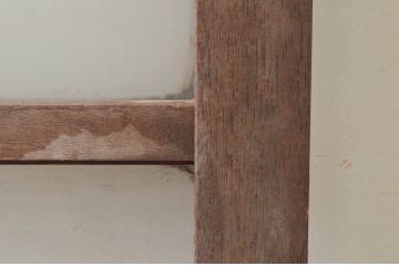 アンティーク建具　どこか懐かしさを感じる幅狭ガラス扉1枚(ドア、ガラス戸)(R-074187)
