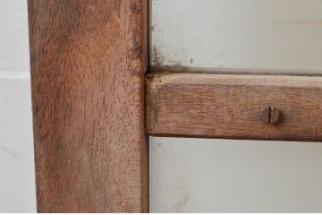 アンティーク建具　どこか懐かしさを感じる幅狭ガラス扉1枚(ドア、ガラス戸)(R-074187)