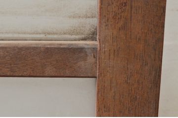 アンティーク建具　どこか懐かしさを感じる幅狭ガラス扉1枚(ドア、ガラス戸)(R-074187)
