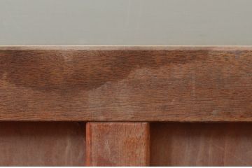 アンティーク建具　どこか懐かしさを感じる幅狭ガラス扉1枚(ドア、ガラス戸)(R-074187)