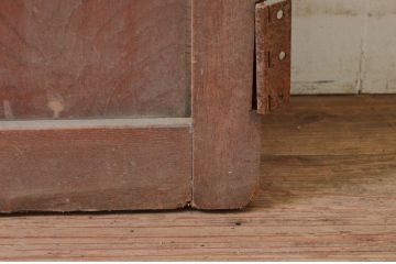 アンティーク建具　どこか懐かしさを感じる幅狭ガラス扉1枚(ドア、ガラス戸)(R-074187)