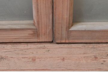 アンティーク建具　古き良き時代の趣を感じる小窓2枚セット(引き戸、ガラス戸)(R-074188)