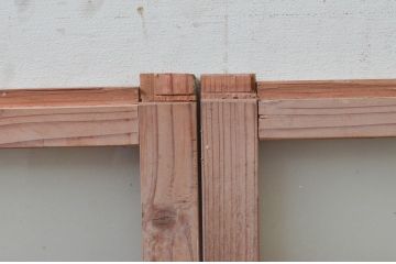 アンティーク建具　古き良き時代の趣を感じる小窓2枚セット(引き戸、ガラス戸)(R-074188)