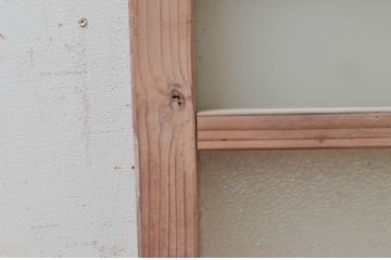 アンティーク建具　古き良き時代の趣を感じる小窓2枚セット(引き戸、ガラス戸)(R-074188)