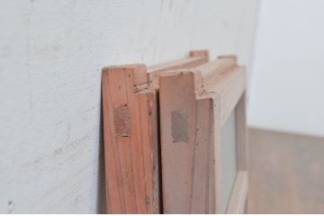 アンティーク建具　古き良き時代の趣を感じる小窓2枚セット(引き戸、ガラス戸)(R-074188)