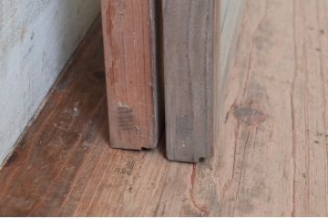 アンティーク建具　古き良き時代の趣を感じる小窓2枚セット(引き戸、ガラス戸)(R-074188)