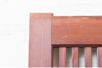 アンティーク建具　整然と並ぶ格子が美しく上品な格子戸2枚セット(引き戸、ガラス帯戸)(R-074190)