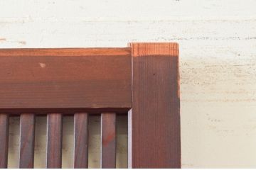 アンティーク建具　整然と並ぶ格子が美しく上品な格子戸2枚セット(引き戸、ガラス帯戸)(R-074190)