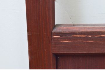 アンティーク建具　古民家インテリアにおすすめな幅狭ガラス帯戸3枚セット(引き戸、板戸、ガラス戸)(R-074191)