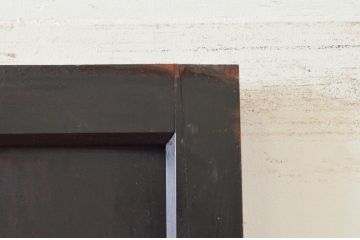 アンティーク建具　古民家インテリアにおすすめな幅狭ガラス帯戸2枚セット(引き戸、板戸、ガラス戸)(R-074192)