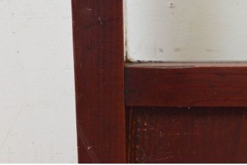 アンティーク建具　古民家インテリアにおすすめな幅狭ガラス帯戸2枚セット(引き戸、板戸、ガラス戸)(R-074192)