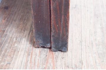 アンティーク建具　古民家インテリアにおすすめな幅狭ガラス帯戸2枚セット(引き戸、板戸、ガラス戸)(R-074192)