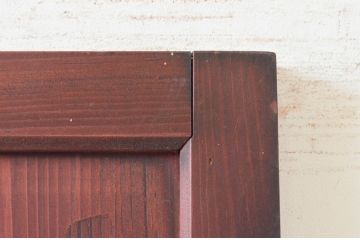 アンティーク建具　古民家インテリアにおすすめな幅狭ガラス帯ドア1枚(扉、板戸、ガラス戸)(R-074193)