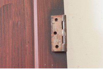 アンティーク建具　古民家インテリアにおすすめな幅狭ガラス帯ドア1枚(扉、板戸、ガラス戸)(R-074193)