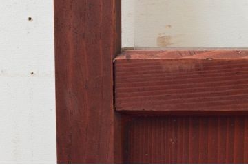 アンティーク建具　古民家インテリアにおすすめな幅狭ガラス帯ドア1枚(扉、板戸、ガラス戸)(R-074193)