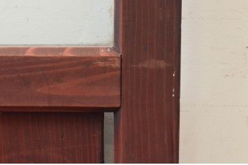 アンティーク建具　古民家インテリアにおすすめな幅狭ガラス帯ドア1枚(扉、板戸、ガラス戸)(R-074193)