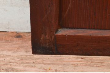 アンティーク建具　古民家インテリアにおすすめな幅狭ガラス帯ドア1枚(扉、板戸、ガラス戸)(R-074193)