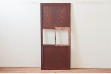 アンティーク建具　古民家インテリアにおすすめな幅狭ガラス帯ドア1枚(扉、板戸、ガラス戸)(R-074193)