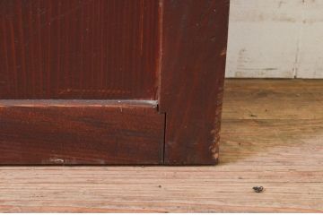 アンティーク建具　古民家インテリアにおすすめな幅狭ガラス帯ドア1枚(扉、板戸、ガラス戸)(R-074193)