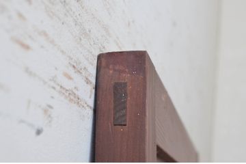 アンティーク建具　古民家インテリアにおすすめな幅狭ガラス帯ドア1枚(扉、板戸、ガラス戸)(R-074193)