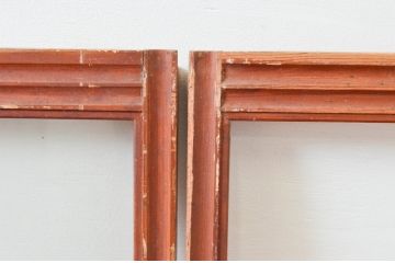 アンティーク建具　どこか懐かしさを感じるガラス窓2枚セット(引き戸、ガラス戸)(R-074194)