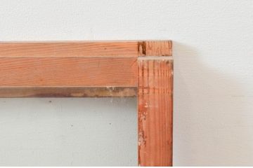 アンティーク建具　どこか懐かしさを感じるガラス窓2枚セット(引き戸、ガラス戸)(R-074194)