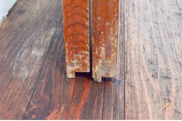 アンティーク建具　どこか懐かしさを感じるガラス窓2枚セット(引き戸、ガラス戸)(R-074194)