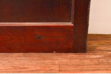 アンティーク建具　総栗材　一枚板　味わい深い木の風合いが魅力的な蔵戸1枚(玄関戸、板戸、引き戸)(R-074195)