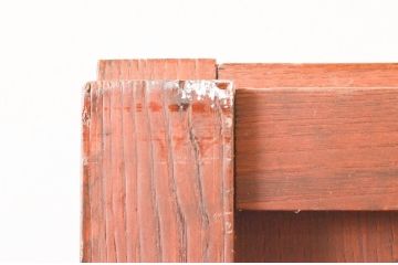 アンティーク建具　総栗材　一枚板　味わい深い木の風合いが魅力的な蔵戸1枚(玄関戸、板戸、引き戸)(R-074195)