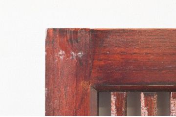 アンティーク建具　総栗材　整然と並ぶ格子が美しい格子蔵戸1枚(玄関戸、引き戸)(R-074197)