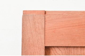 アンティーク建具　総欅(ケヤキ)材　美しく流れるような杢目が目を惹くマス目格子蔵戸1枚(きつね格子、狐格子、玄関戸、玄関ドア、引き戸、枡格子、格子戸、マス目、升目)(R-074199)