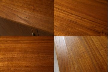 デンマークビンテージ　チーク材　北欧テイストのお部屋づくりにぴったり!!木の温もりを感じさせる洗練されたフォルムのサイドボード(キャビネット、収納棚、戸棚、ヴィンテージ、北欧)(R-074204)