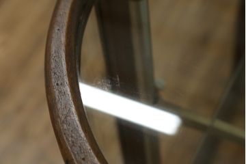 イギリスアンティーク　希少サイズ　パーケットリーが目を惹く!! 華やかな雰囲気漂うオーバルガラスケース(ショーケース、Rガラス、曲げガラス、陳列棚、飾り棚、店舗什器、英国)(R-074207)