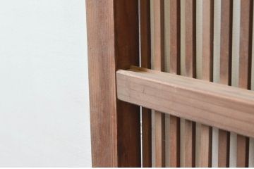 アンティーク建具　落ち着きのある和を演出する格子戸1枚(ガラス帯戸、引き戸)(R-074208)