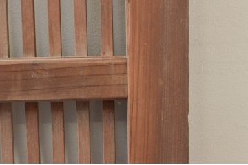 アンティーク建具　落ち着きのある和を演出する格子戸1枚(ガラス帯戸、引き戸)(R-074208)
