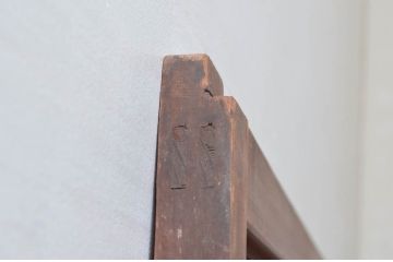 アンティーク建具　落ち着きのある和を演出する格子戸1枚(ガラス帯戸、引き戸)(R-074208)