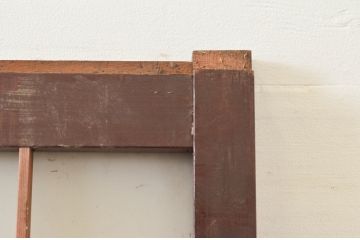 アンティーク建具　ペイント仕上げ限定(フレーム)　上品な和の趣を感じるガラス戸2枚セット(引き戸)(R-074215)