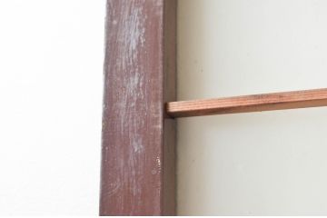 アンティーク建具　ペイント仕上げ限定(フレーム)　上品な和の趣を感じるガラス戸2枚セット(引き戸)(R-074215)