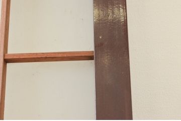 アンティーク建具　ペイント仕上げ限定(フレーム)　上品な和の趣を感じるガラス戸2枚セット(引き戸)(R-074215)