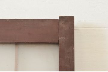 アンティーク建具　ペイント仕上げ限定(フレーム)　上品な和の趣を感じるガラス戸2枚セット(引き戸)(R-074215)