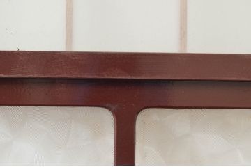 アンティーク建具　ペイント仕上げ限定(フレーム)　上品な和の趣を感じるガラス戸2枚セット(引き戸)(R-074215)