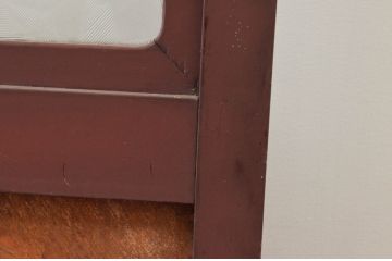アンティーク建具　ペイント仕上げ限定(フレーム)　上品な和の趣を感じるガラス戸2枚セット(引き戸)(R-074215)