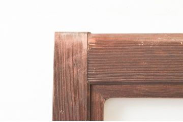 アンティーク建具　昔懐かしい雰囲気を漂わせる玄関戸2枚セット(引き戸、ガラス戸)(R-074216)