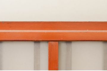 アンティーク建具　昔懐かしい雰囲気を漂わせる玄関戸2枚セット(引き戸、ガラス戸)(R-074216)
