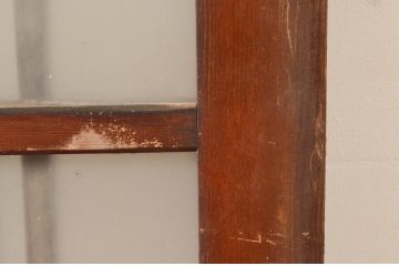 アンティーク建具　昔懐かしい雰囲気を漂わせる玄関戸2枚セット(引き戸、ガラス戸)(R-074216)